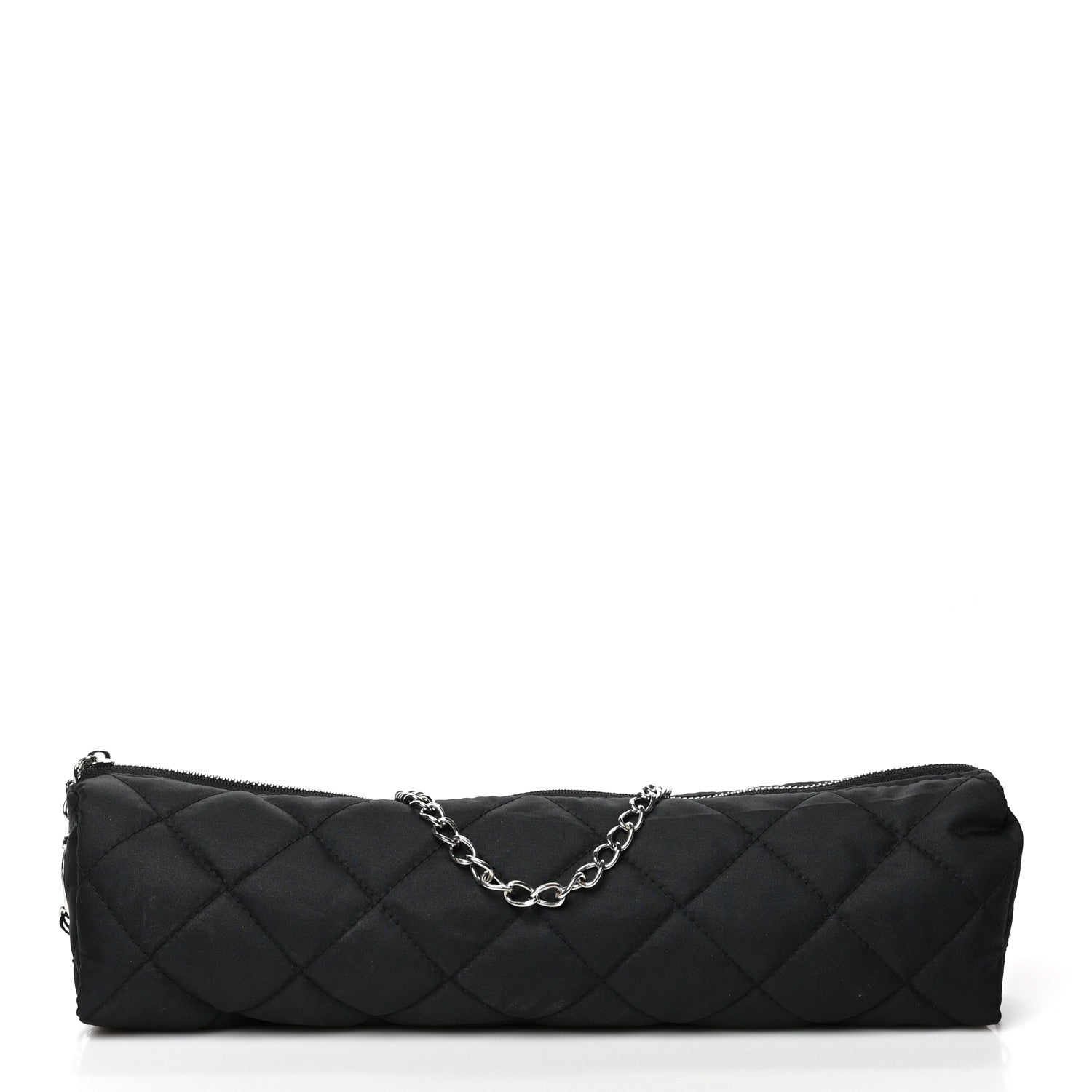 Chanel Nylon Quilted Umbrella With Case White Black 5 of 6