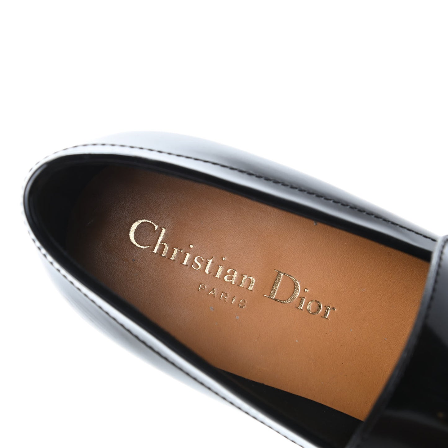 Shiny Calfskin Diordirection Loafers 36 Black