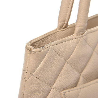 Chanel Caviar Quilted Medallion Tote Light Beige 12 of 12