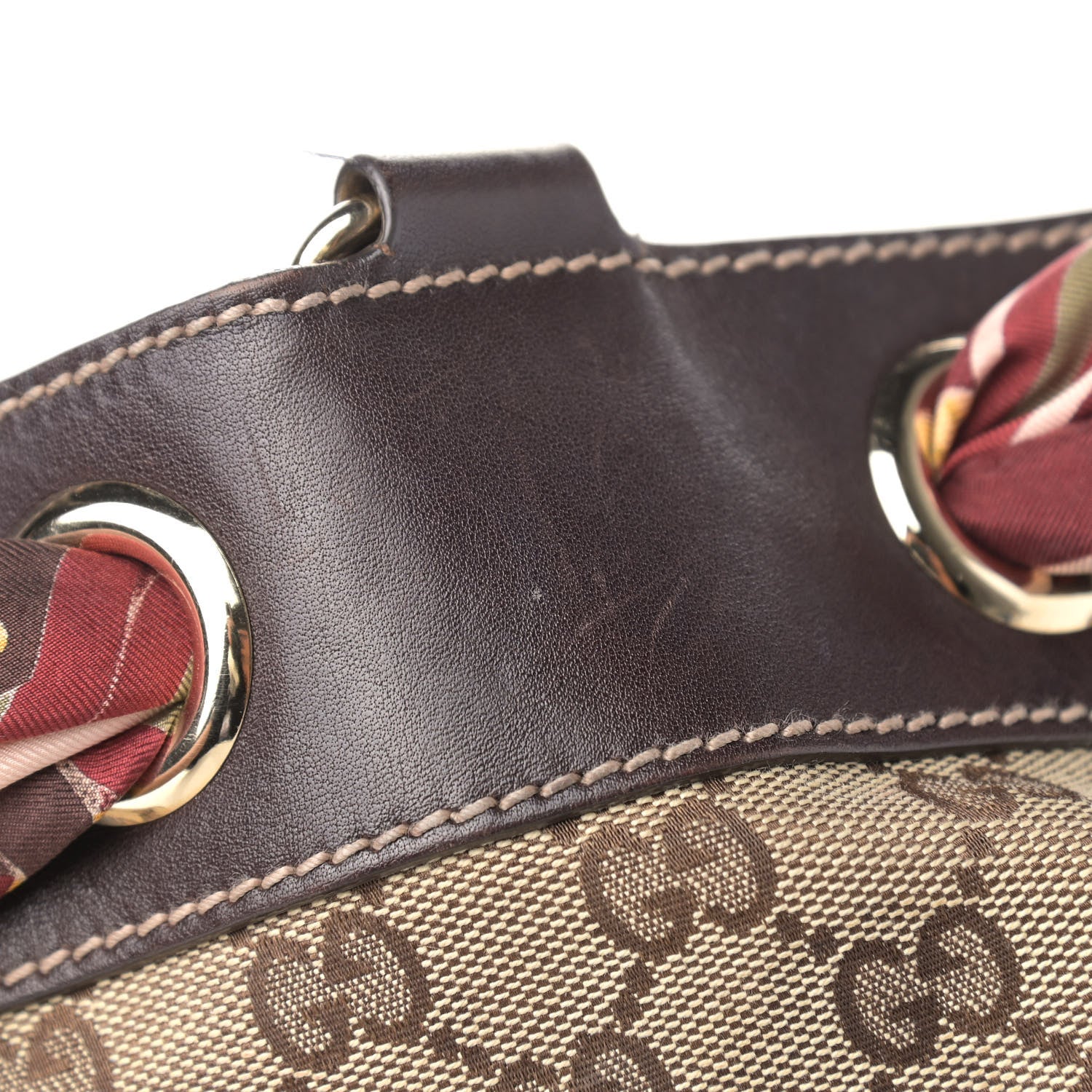 Gucci Monogram Large Positano Tote Brown 17 of 24