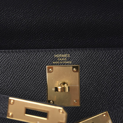 Hermes Epsom Kelly Sellier 28 Black 9 of 12