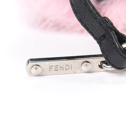 Fendi Mink Goat Fur QuTweet Jungle Bag Bug Charm Green Yellow Pink 3 of 3