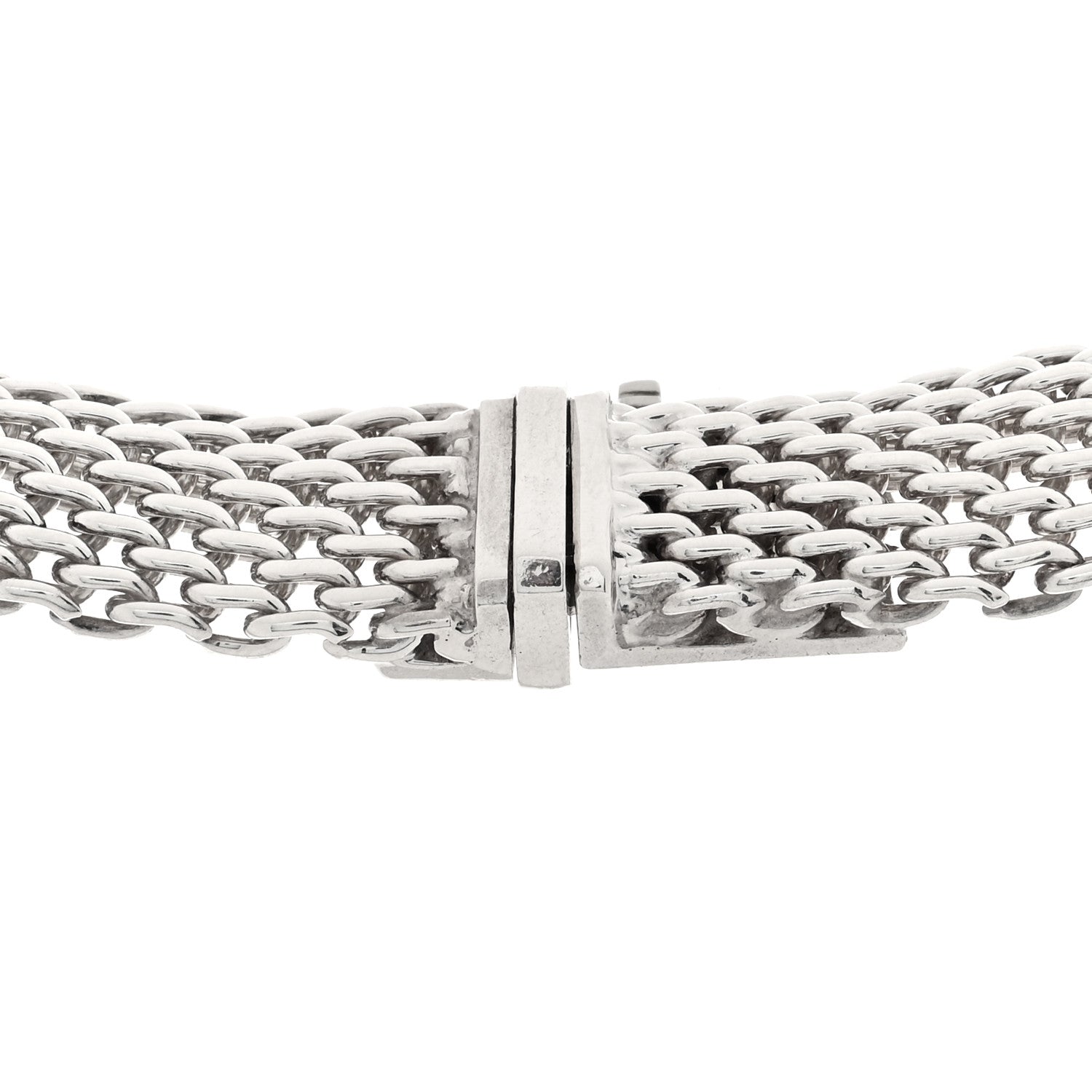 Tiffany Sterling Silver Somerset Mesh Necklace 4 of 6