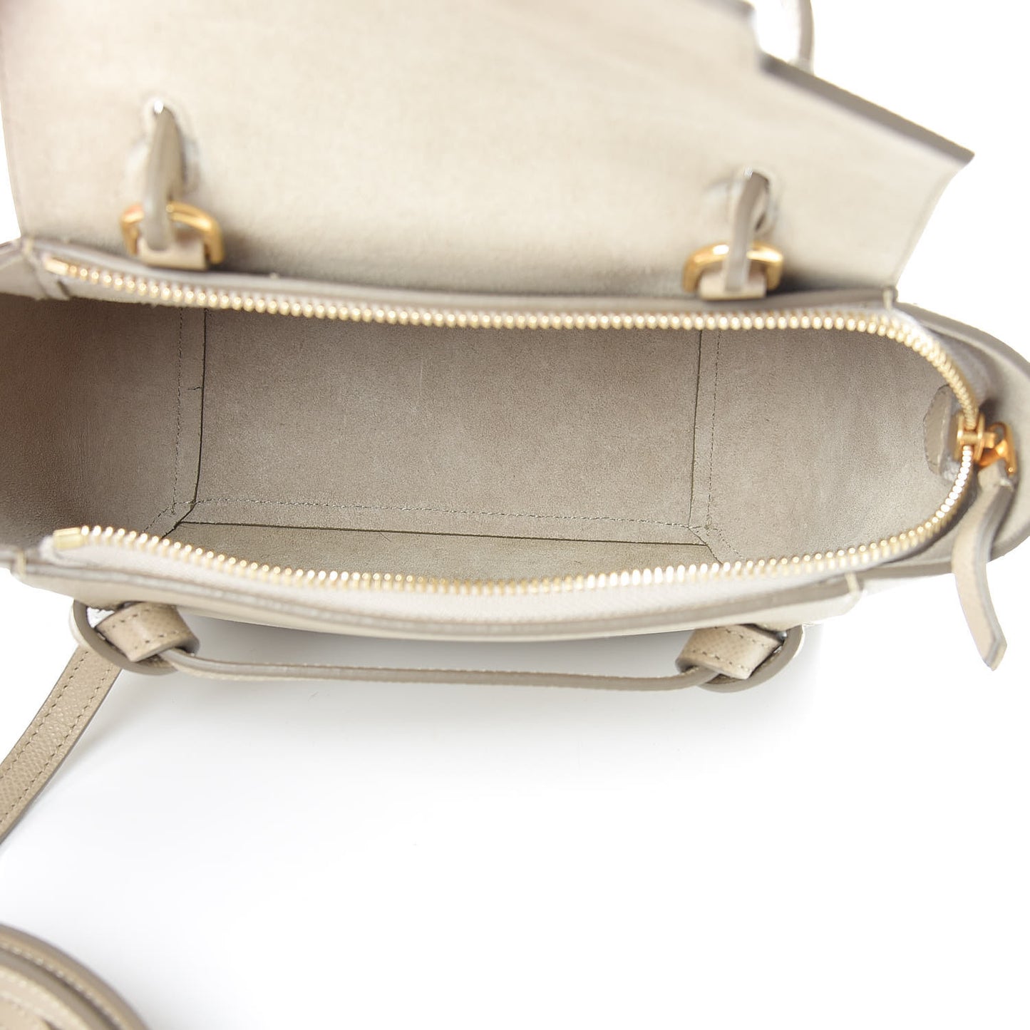 Grained Calfskin Nano Belt Bag Light Taupe
