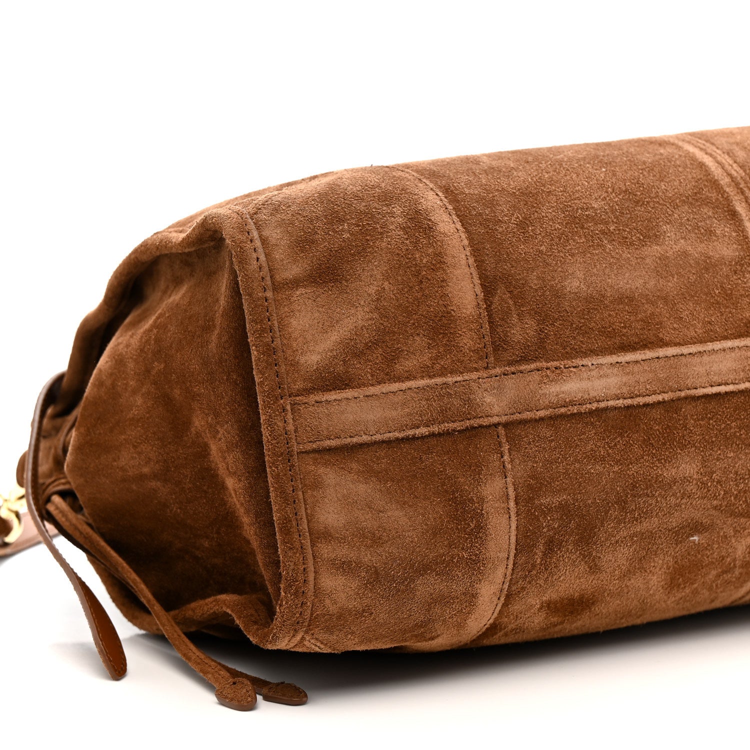 Prada Suede Large Bonnie Shoulder Bag Cocoa Brown 9 of 10