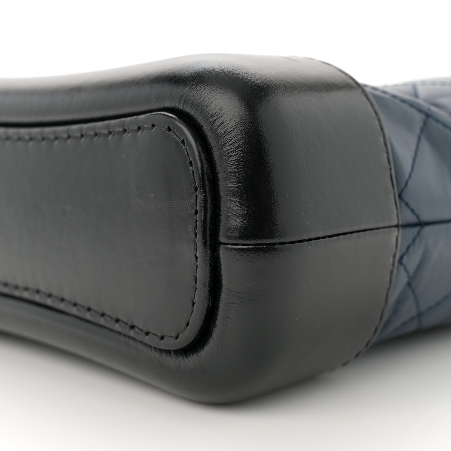 Aged Calfskin Quilted Small Gabrielle Hobo Navy Black