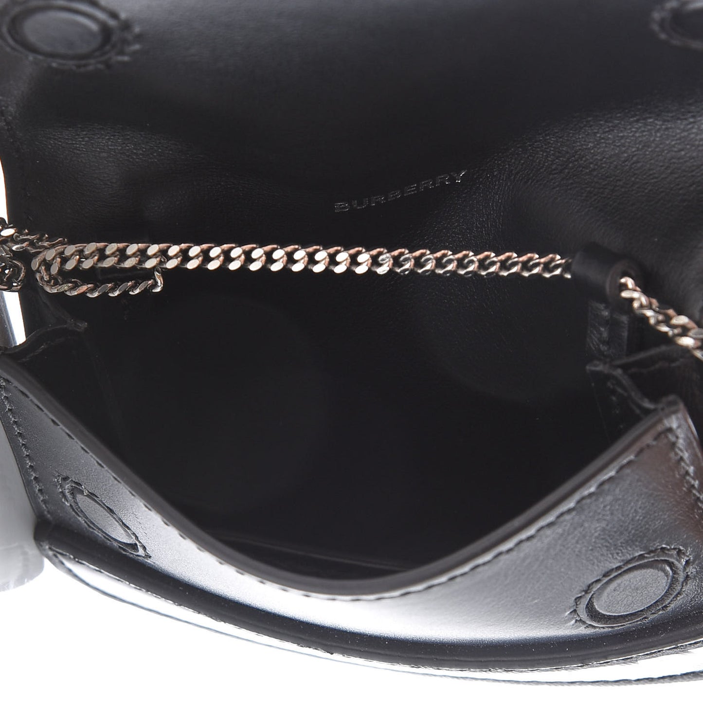 Coated Canvas Horseferry Print Mini Jody Chain Card Case Black