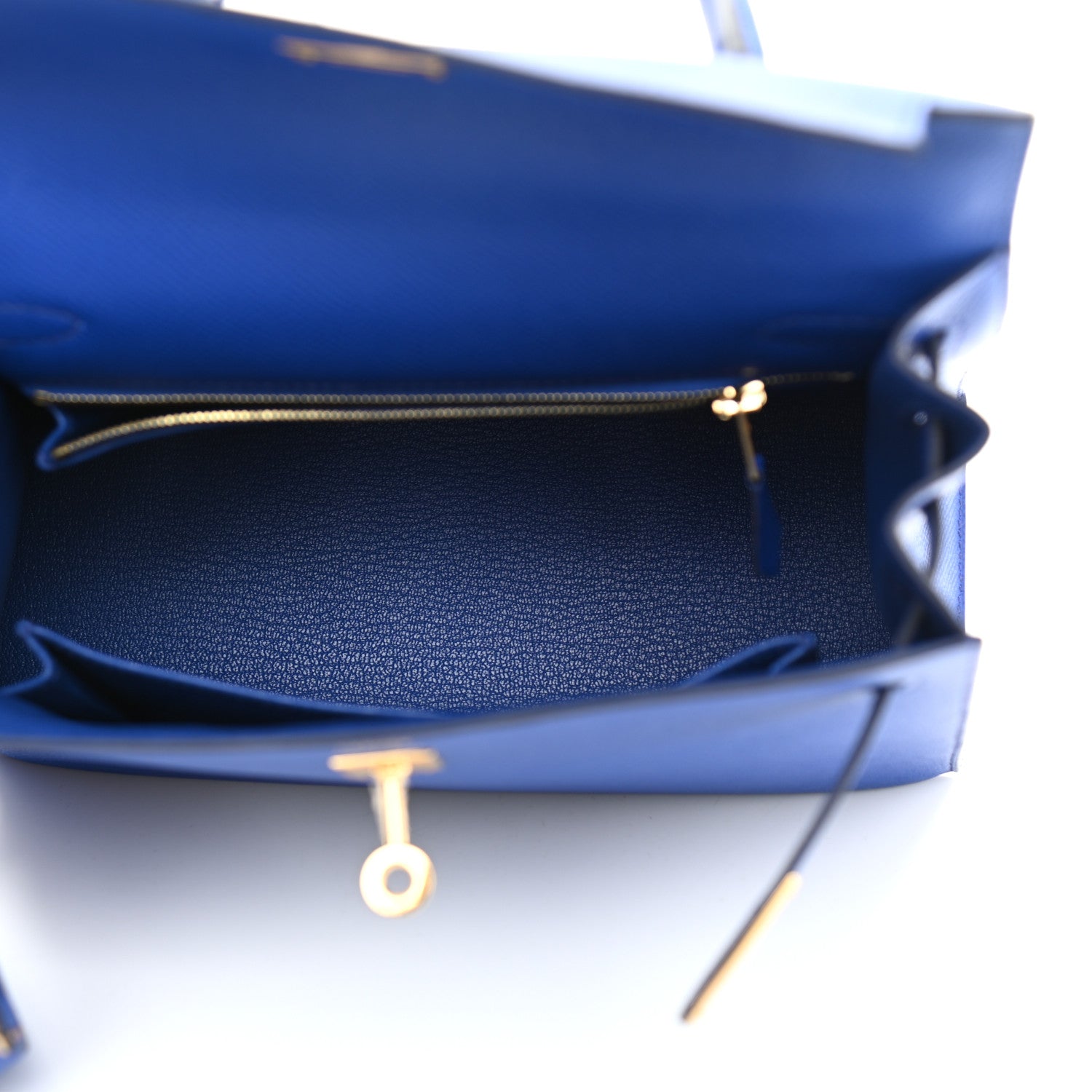 Hermes Epsom Kelly Sellier 25 Bleu Royal 5 of 11