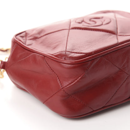 Chanel Lambskin Quilted Tassel Camera Case Red 6 of 10