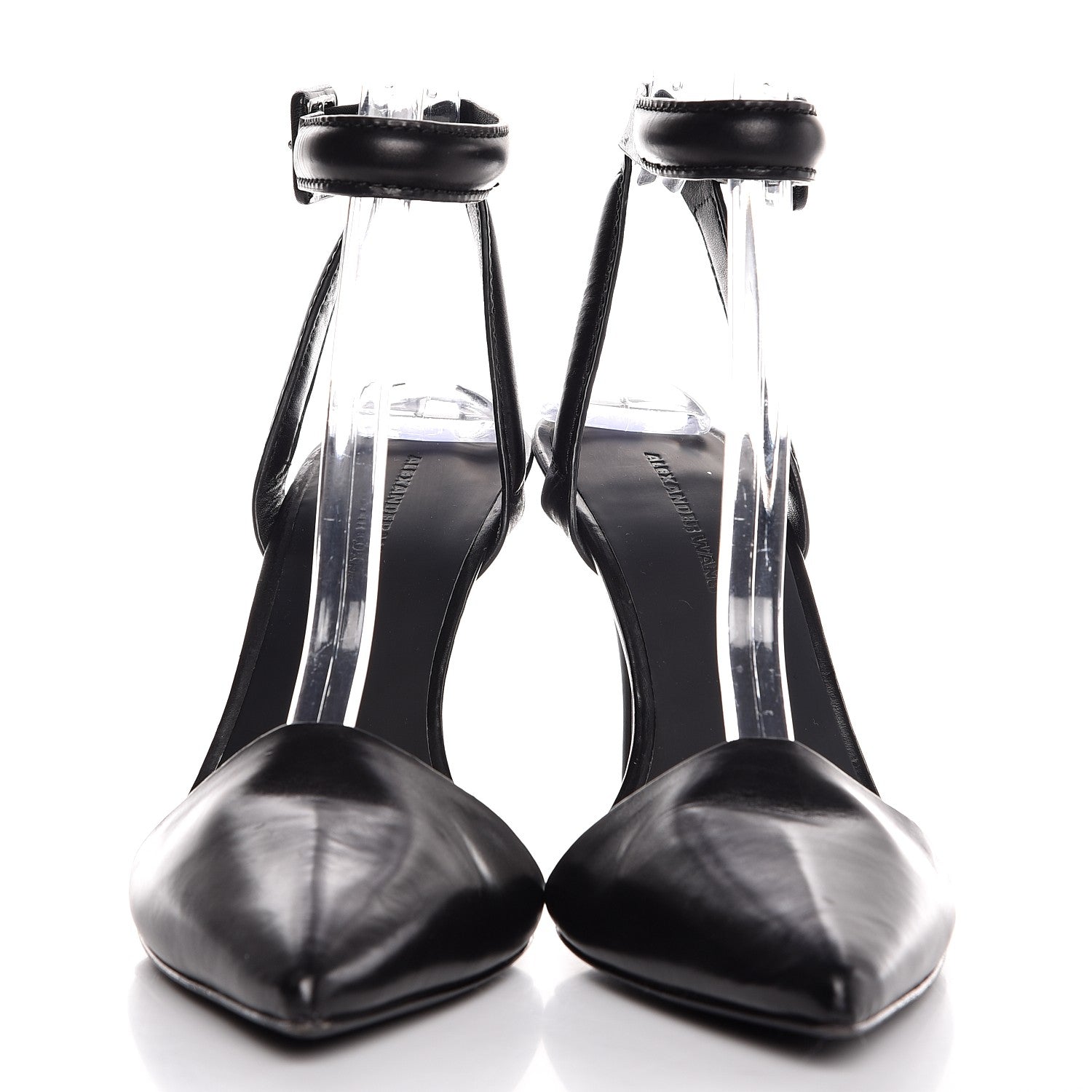 Alexander Wang Calfskin Lovisa Ankle Strap Pumps 35.5 Black 2 of 9