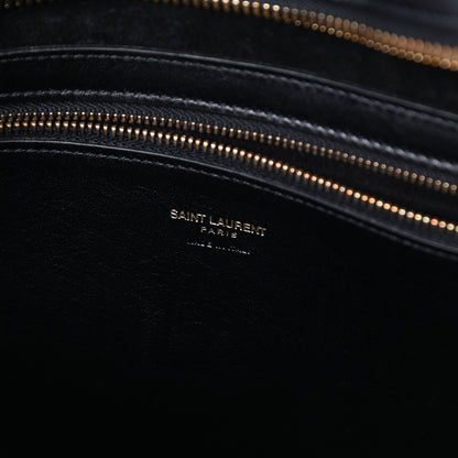 Saint Laurent Smooth Calfskin Medium Monogram Cabas Black 6 of 7
