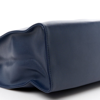 Telfar Vegan Leather Medium Shopping Bag Navy 9 of 10