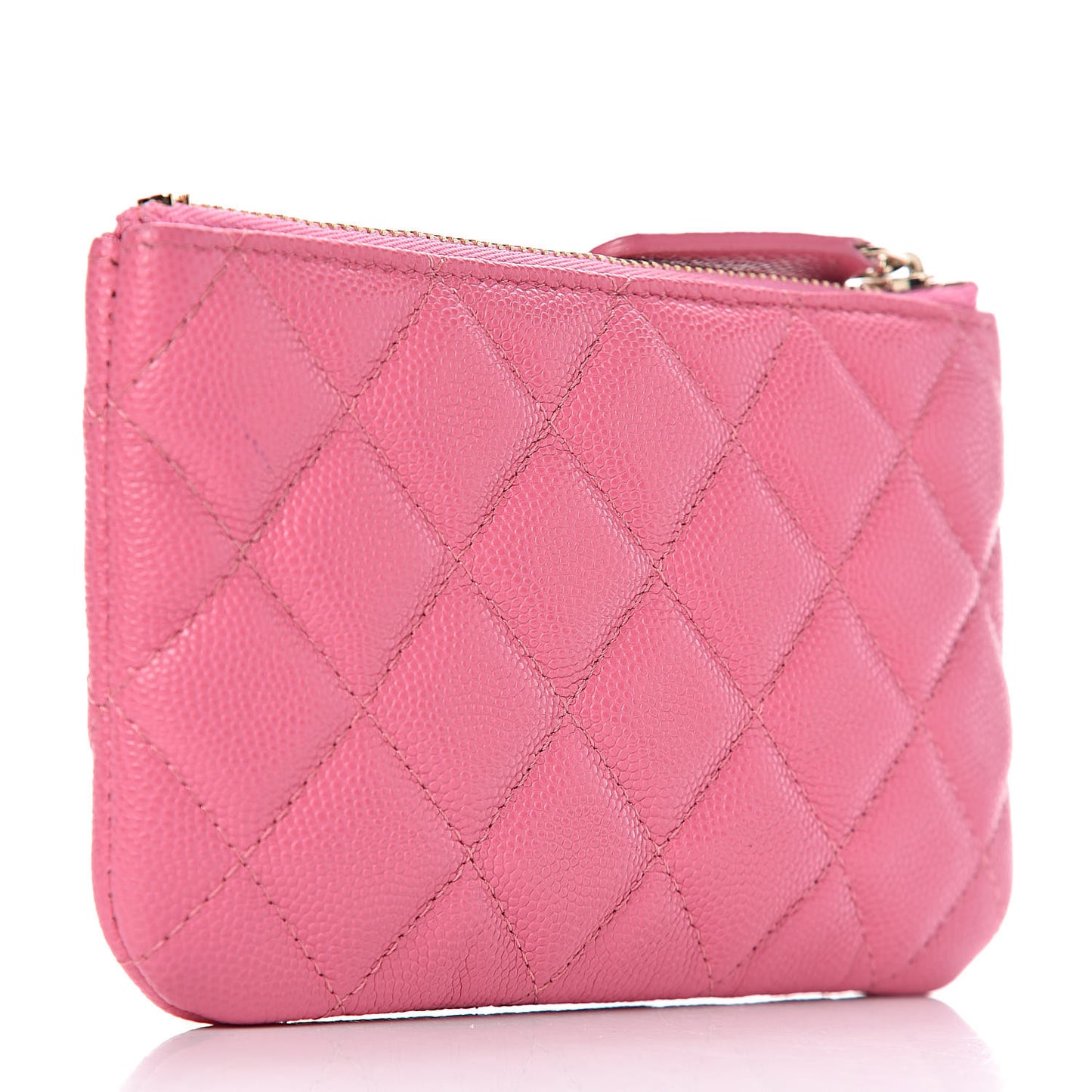 Caviar Quilted Small Cosmetic Case Pink