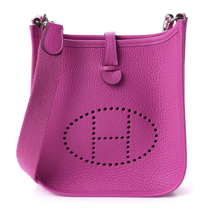 Hermes Taurillon Clemence Evelyne TPM Rose Pourpre 1 of 10