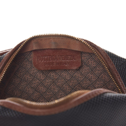Bottega Veneta Rubberized Canvas Crossbody Black Brown 7 of 11
