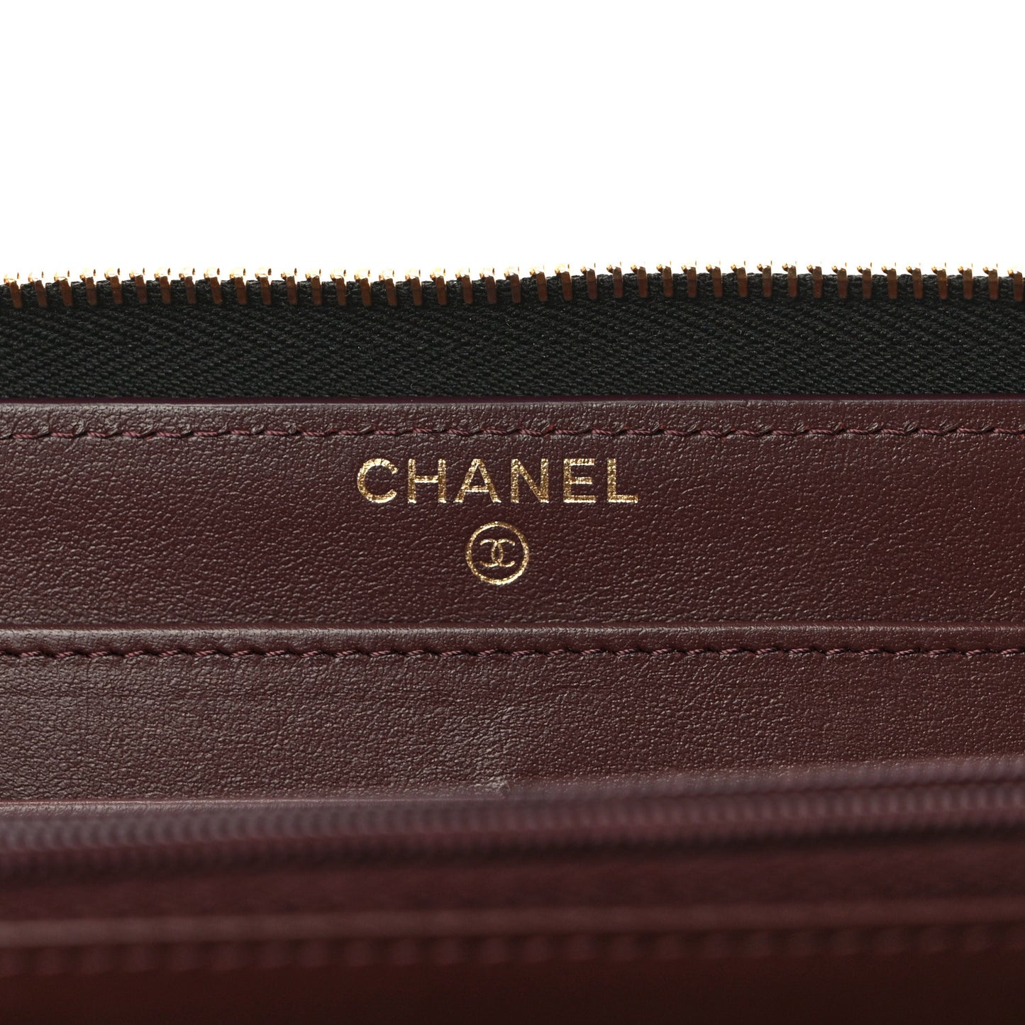 Caviar Quilted Large Gusset Zip Around Wallet Black