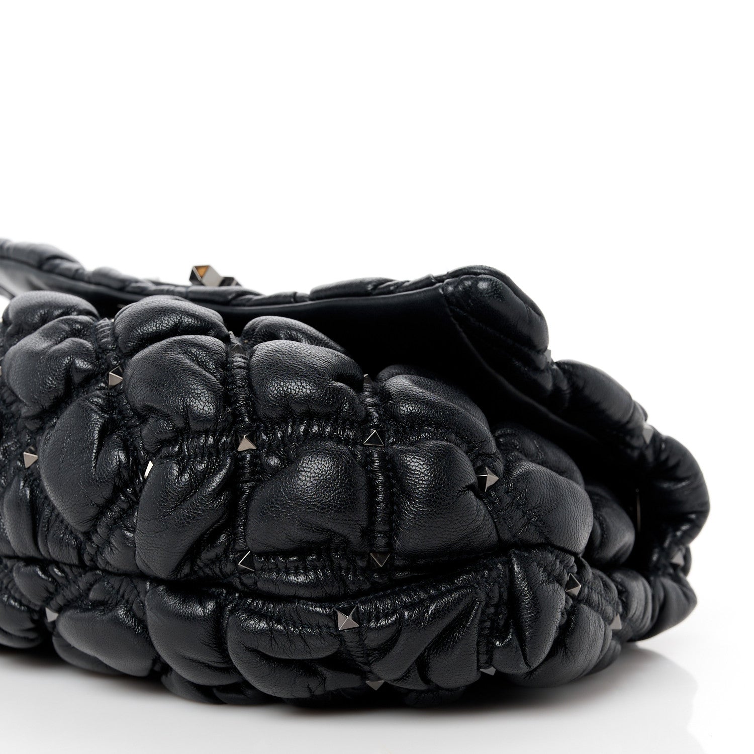 Valentino Garavani Nappa Medium Spikeme Shoulder Bag Black 11 of 11