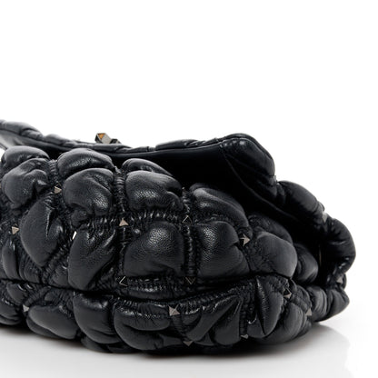 Valentino Garavani Nappa Medium Spikeme Shoulder Bag Black 11 of 11