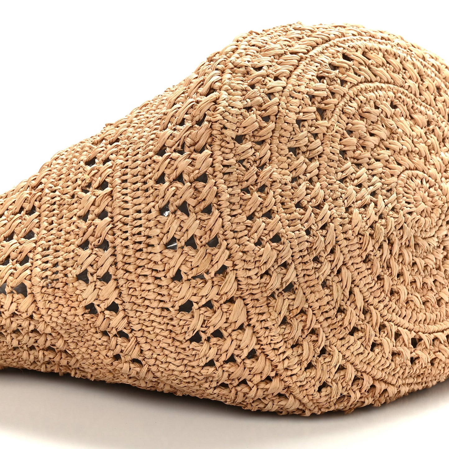 Raffia Calfskin Medium Panier Tote Naturel
