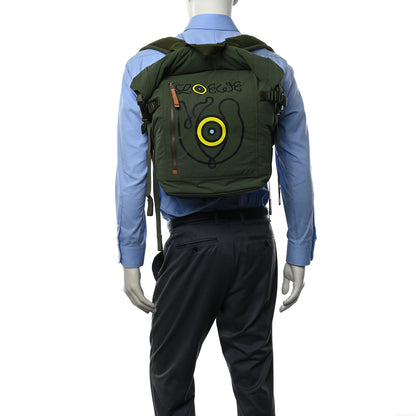 Loewe Recycled Nylon Eye/LOEWE/Nature Roll Top Backpack Khaki Green 2 of 15