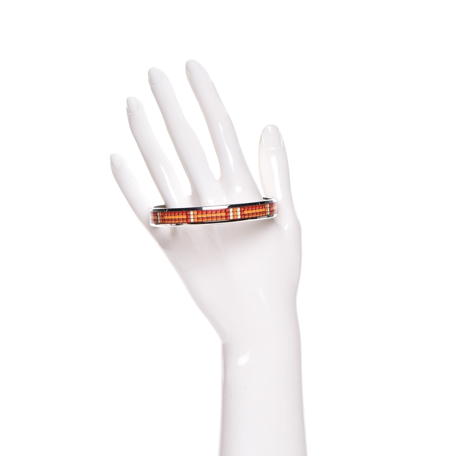 Hermes Enamel Printed Narrow Bracelet 70 2 of 7