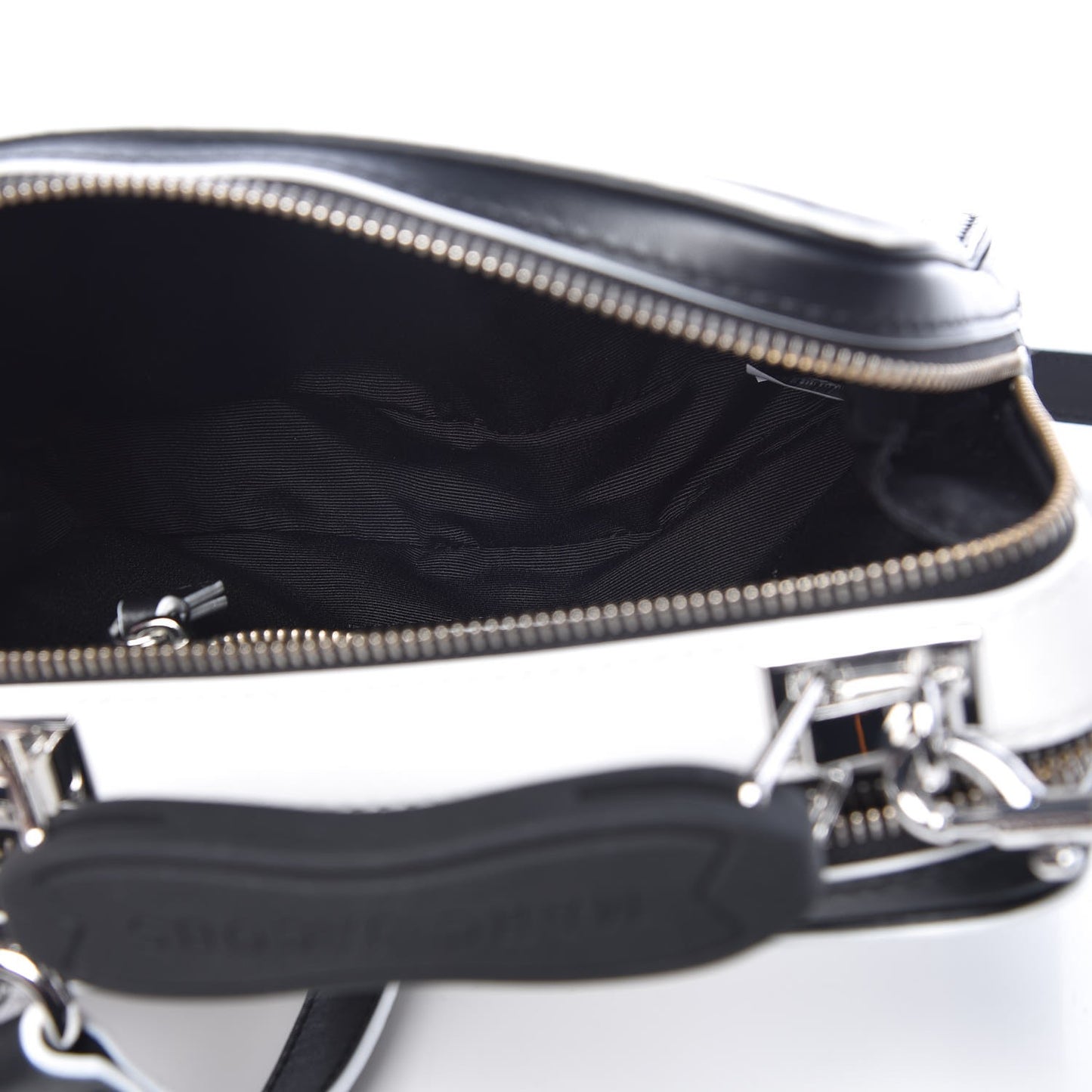 Calfskin The Box 20 Crossbody Black White