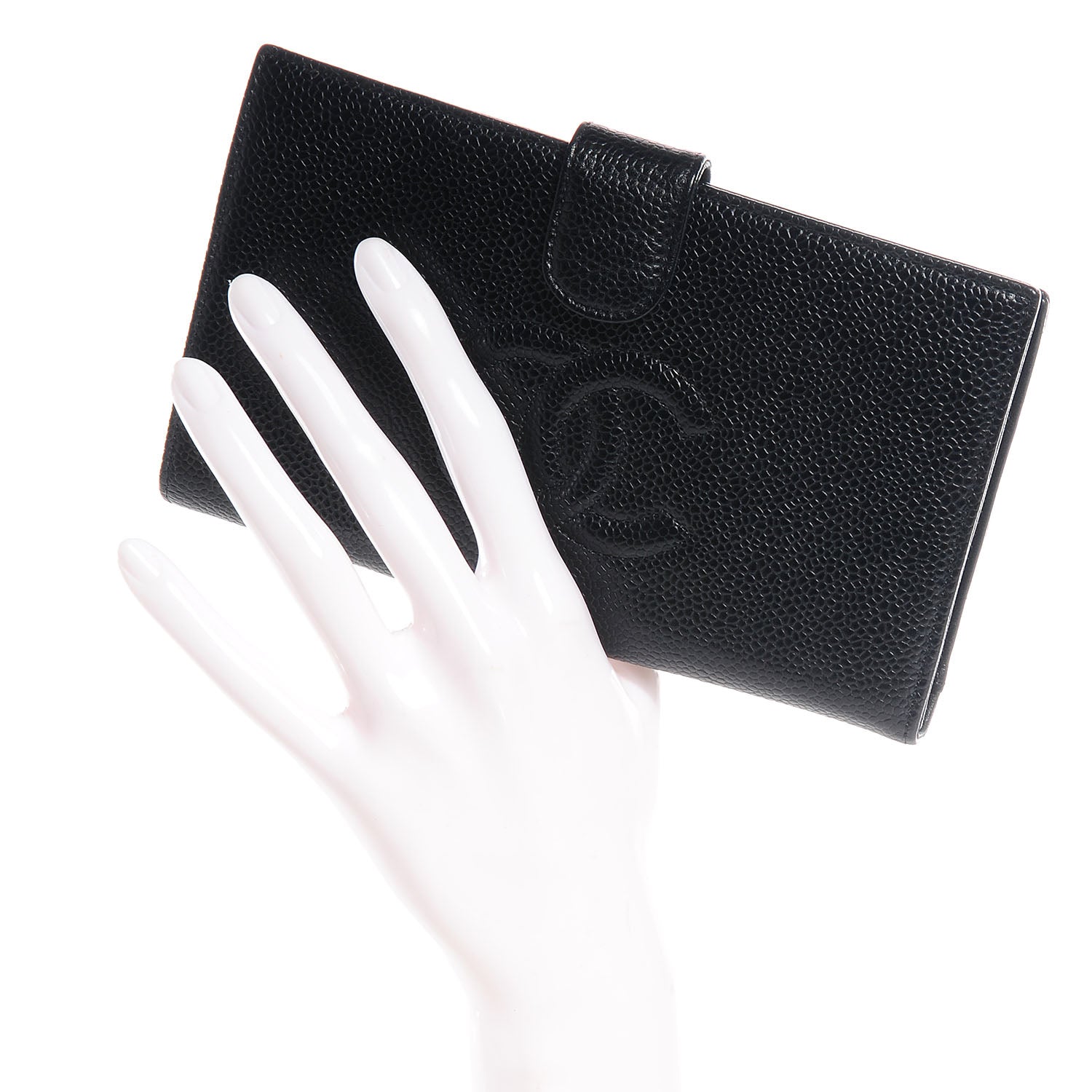 Chanel Caviar CC French Wallet Black 2 of 9