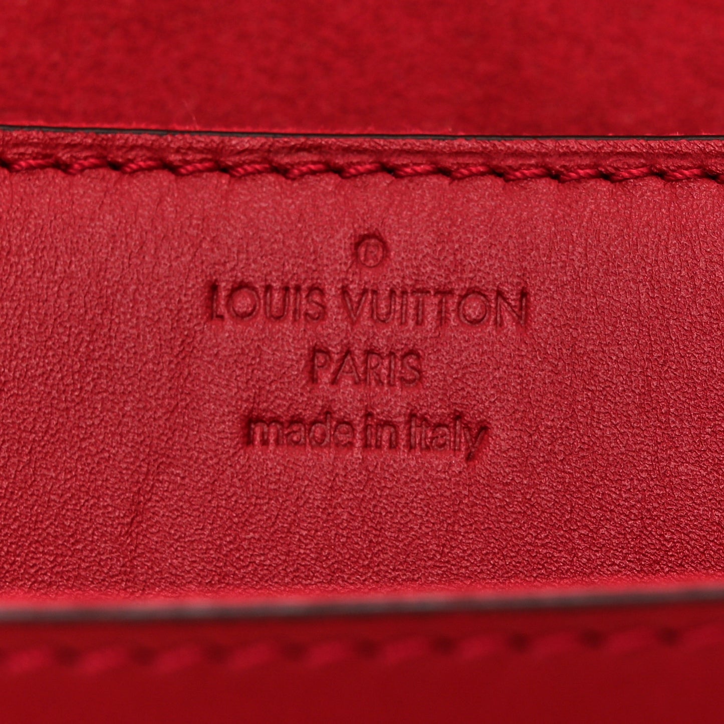 Calfskin Chain Louise MM Red