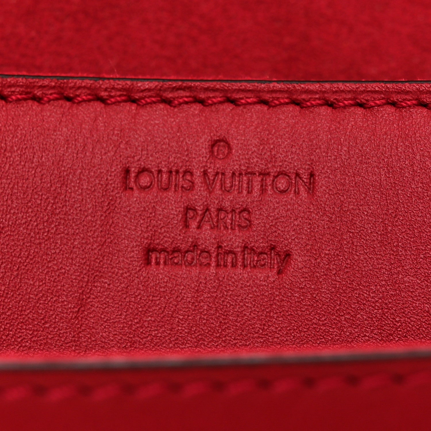 Louis Vuitton Calfskin Chain Louise MM Red 6 of 11