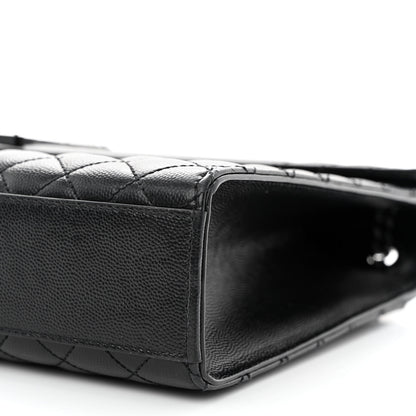 Saint Laurent Grain De Poudre Textured Mixed Matelasse Large Triquilt Monogram Monochrome Satchel Black 10 of 10