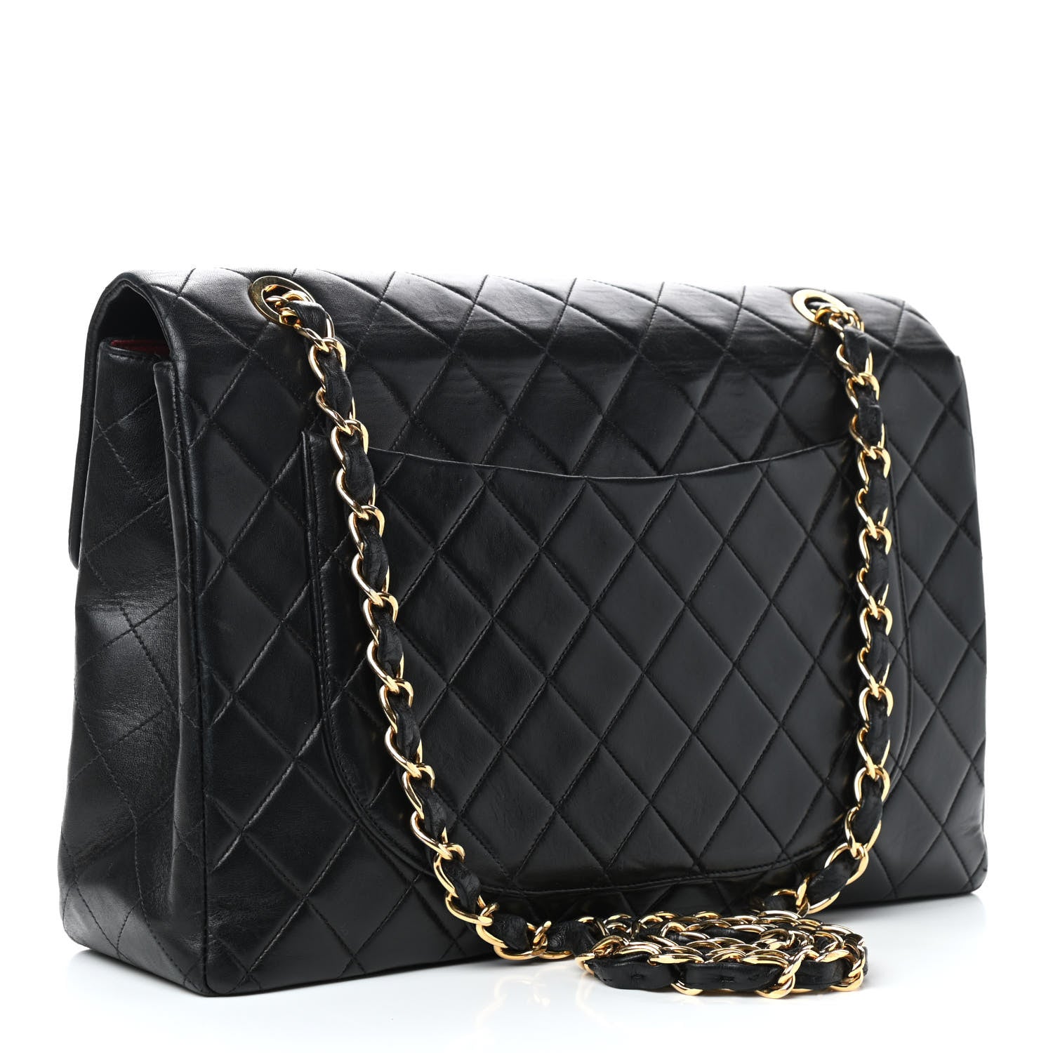 Chanel Lambskin Quilted XL Jumbo Single Flap Black 3 of 10