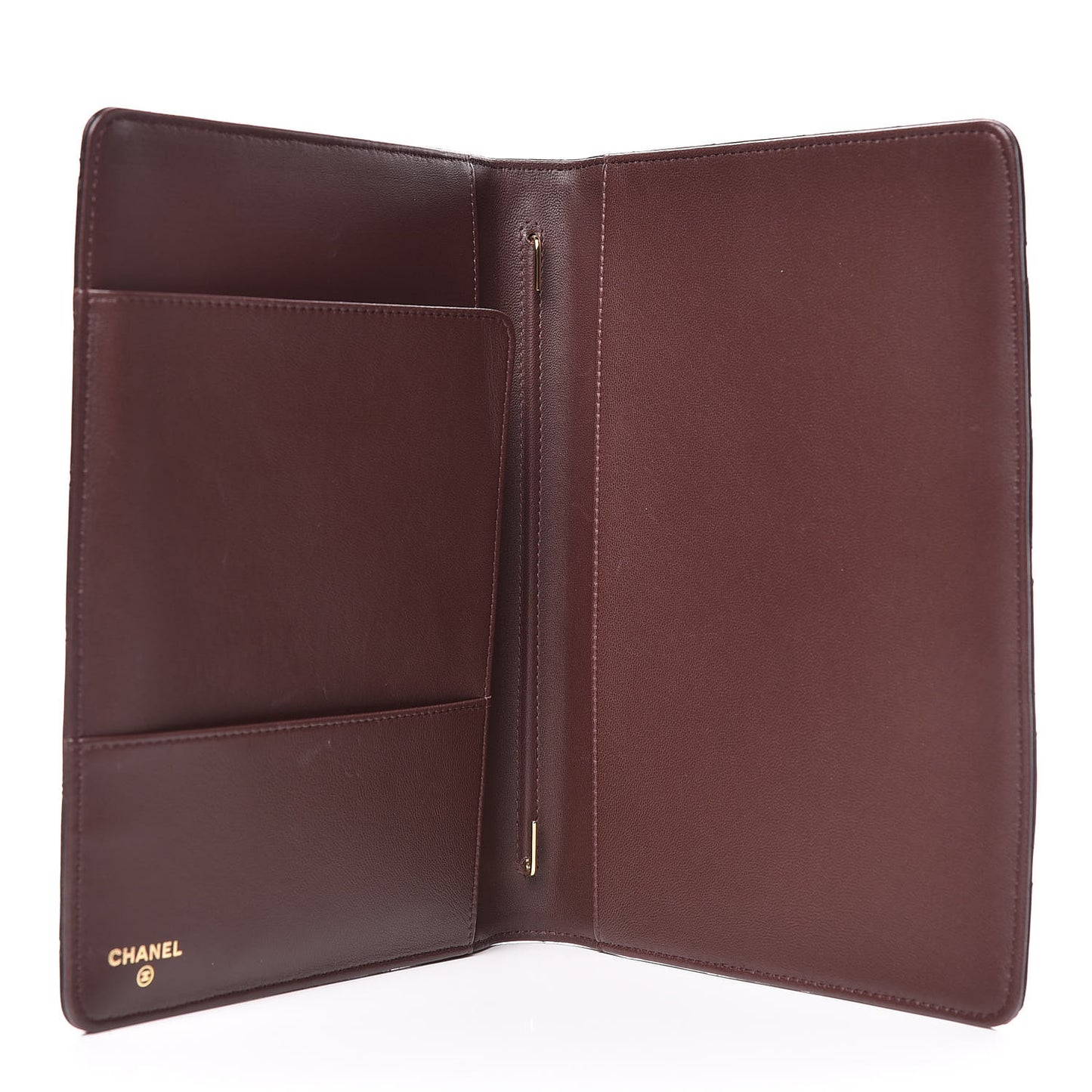 Lambskin Quilted Large Agenda Cover Black