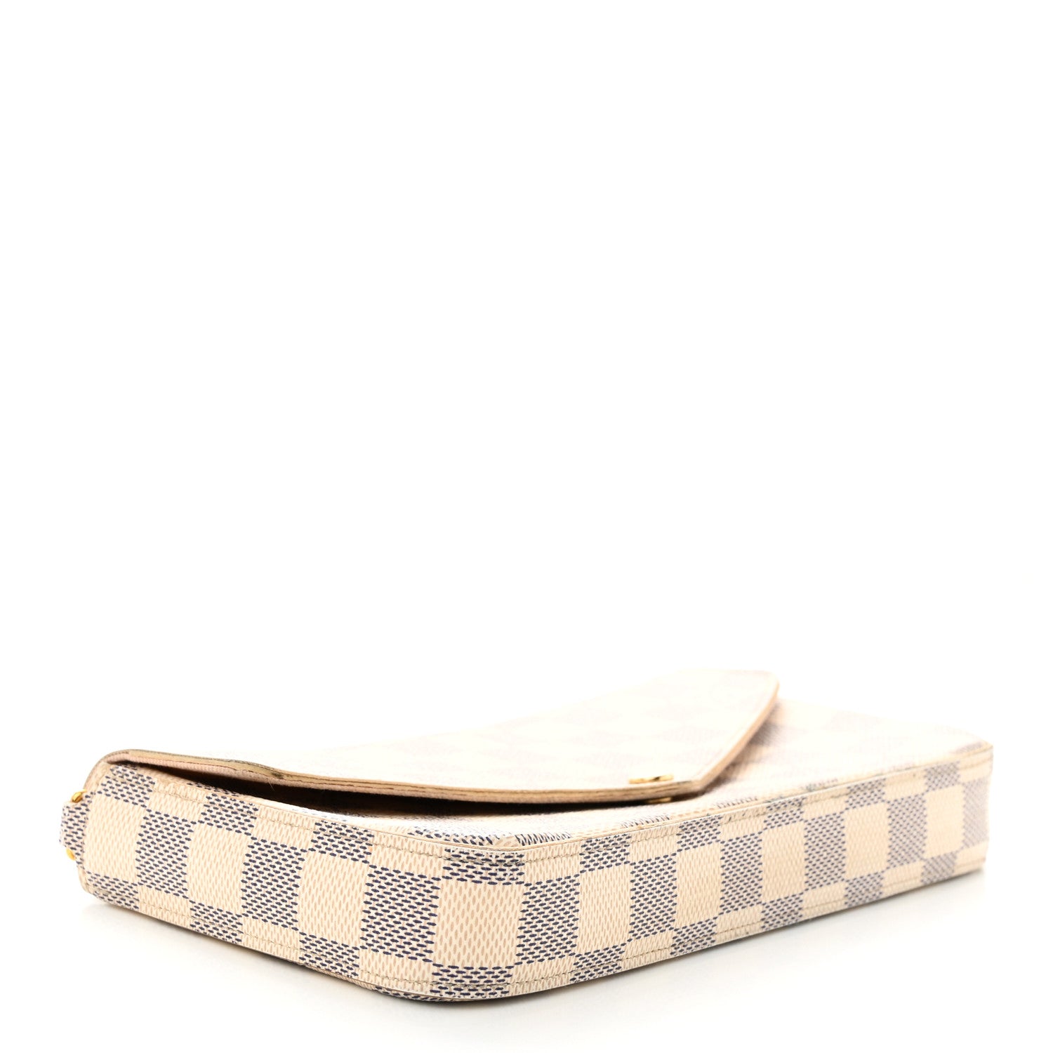 Louis Vuitton Damier Azur Pochette Felicie Chain Wallet Rose Ballerine 5 of 15