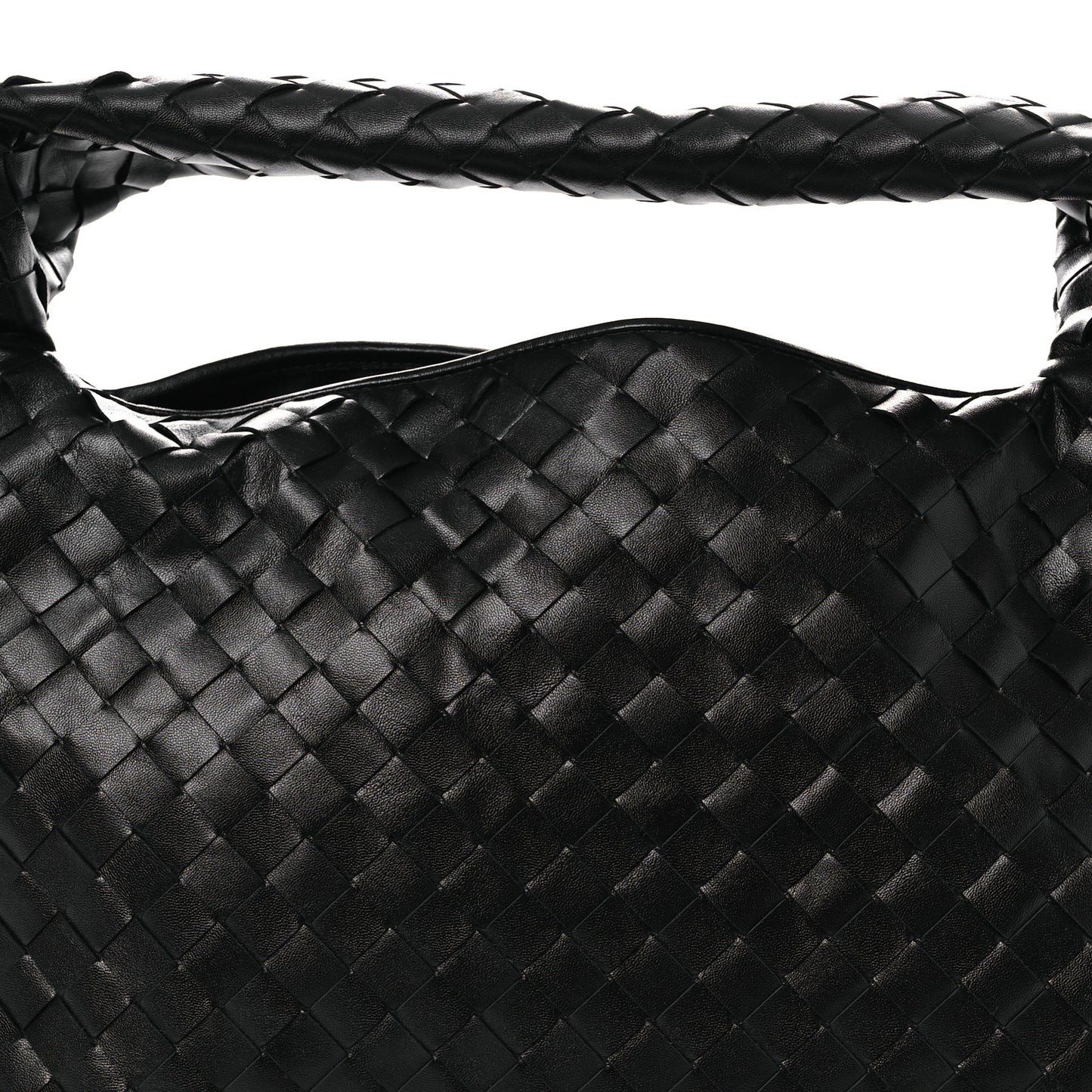 Calfskin Intrecciato Small Hop Black