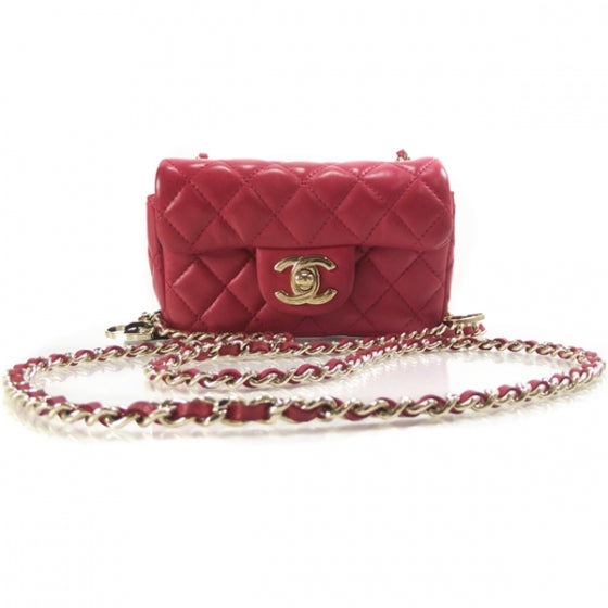 Lambskin Quilted Mini Heart Valentine Charms Bag
