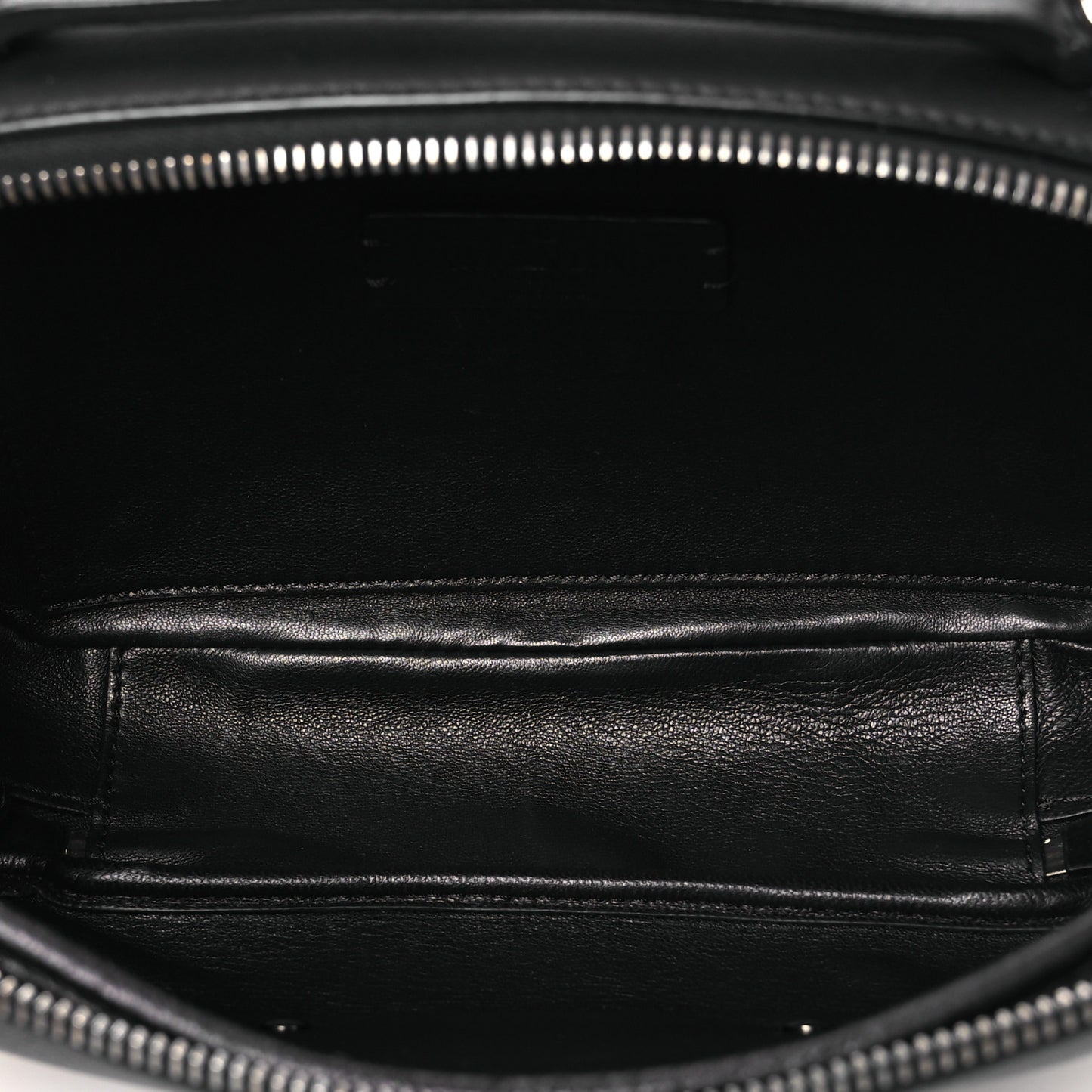 Calfskin Lacquered Vlogo Crossbody Bag Black