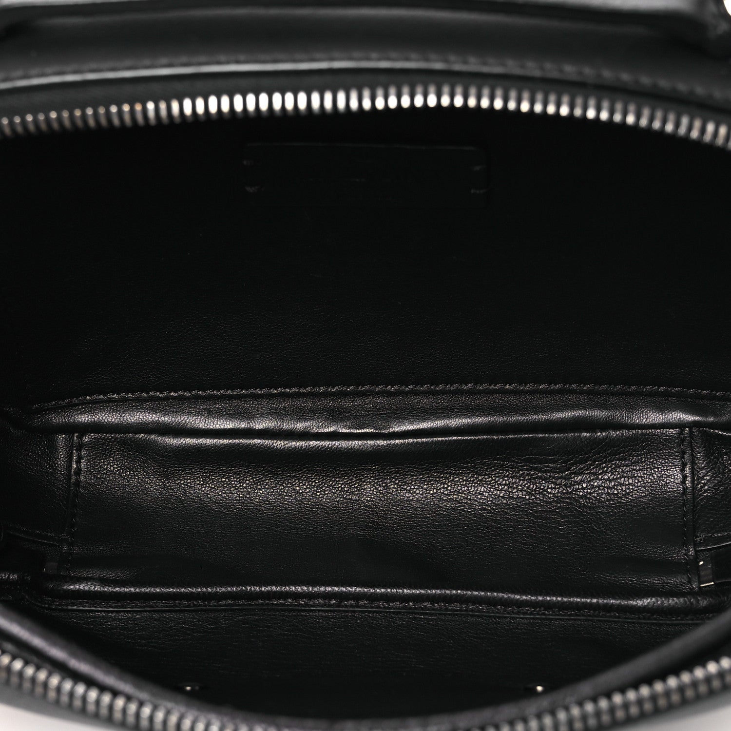 Valentino Garavani Calfskin Lacquered Vlogo Crossbody Bag Black 5 of 9