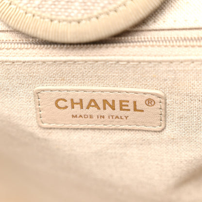 Chanel Mixed Fibers Medium Deauville Tote Beige Black 6 of 10
