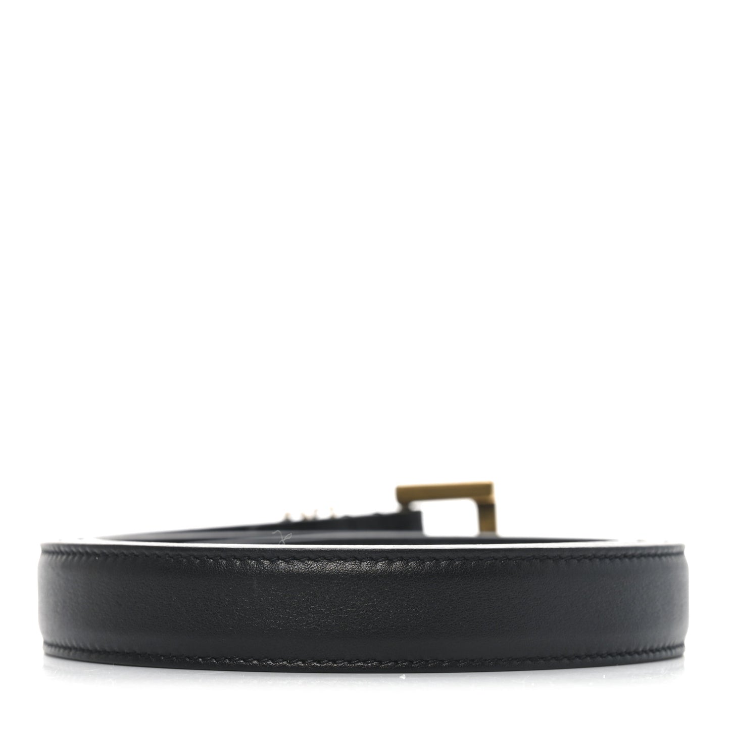 Smooth Calfskin Monogram Square Buckle Belt 90 36 Black