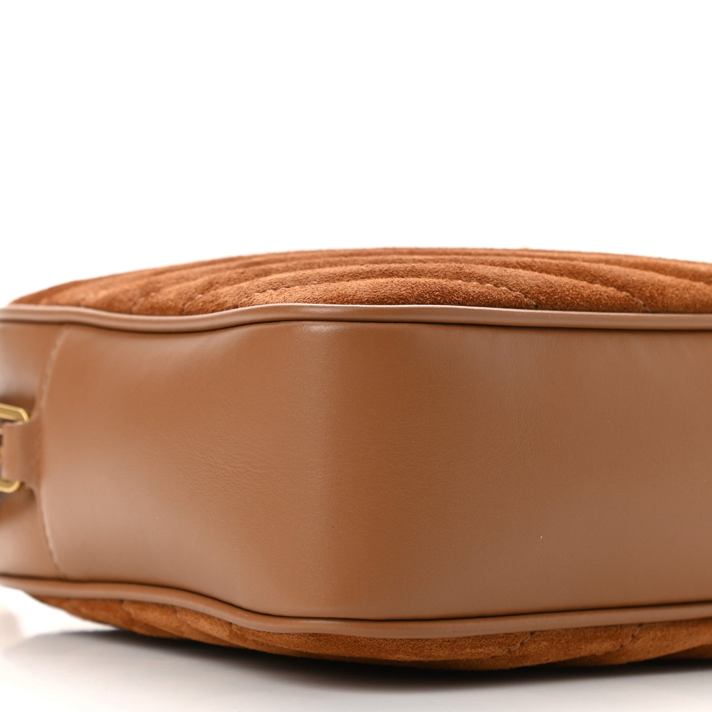 Suede Matelasse Monogram Lou Camera Bag Cinnamon