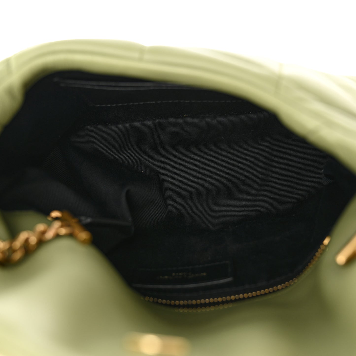 Lambskin Quilted Toy Loulou Puffer Monogram Chain Satchel Light Pistache