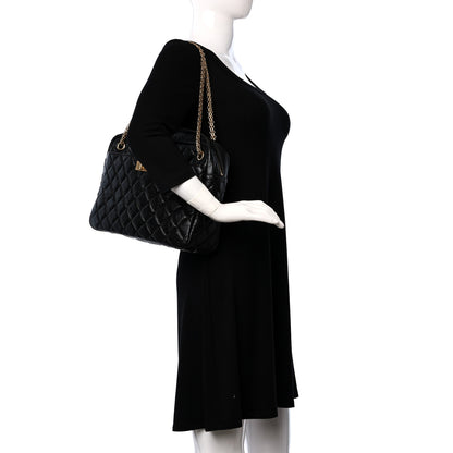 Chanel Aged Calfskin Quilted Large Reissue Camera Case Black 2 of 10