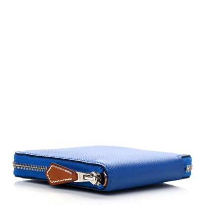 Hermes Epsom Silk'in Compact Wallet Bleu France Biscuit Bleu Saphir 3 of 8