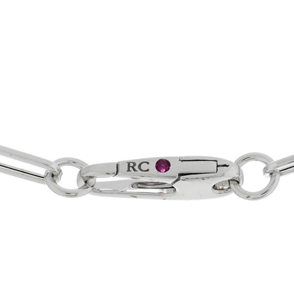 Roberto Coin 18K White Gold Paper Clip Link Necklace 4 of 4