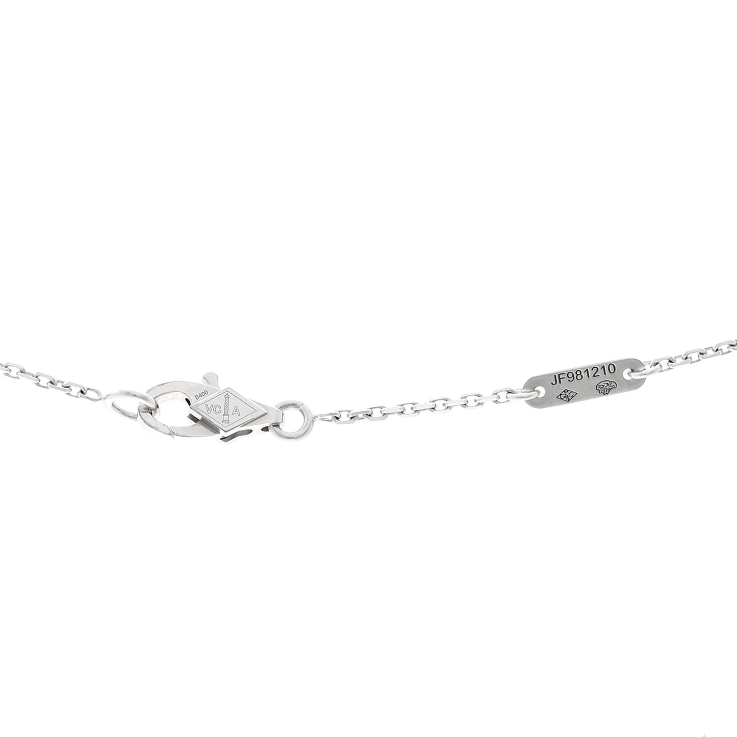 18K White Gold Diamond Mini Frivole Pendant Pave Necklace