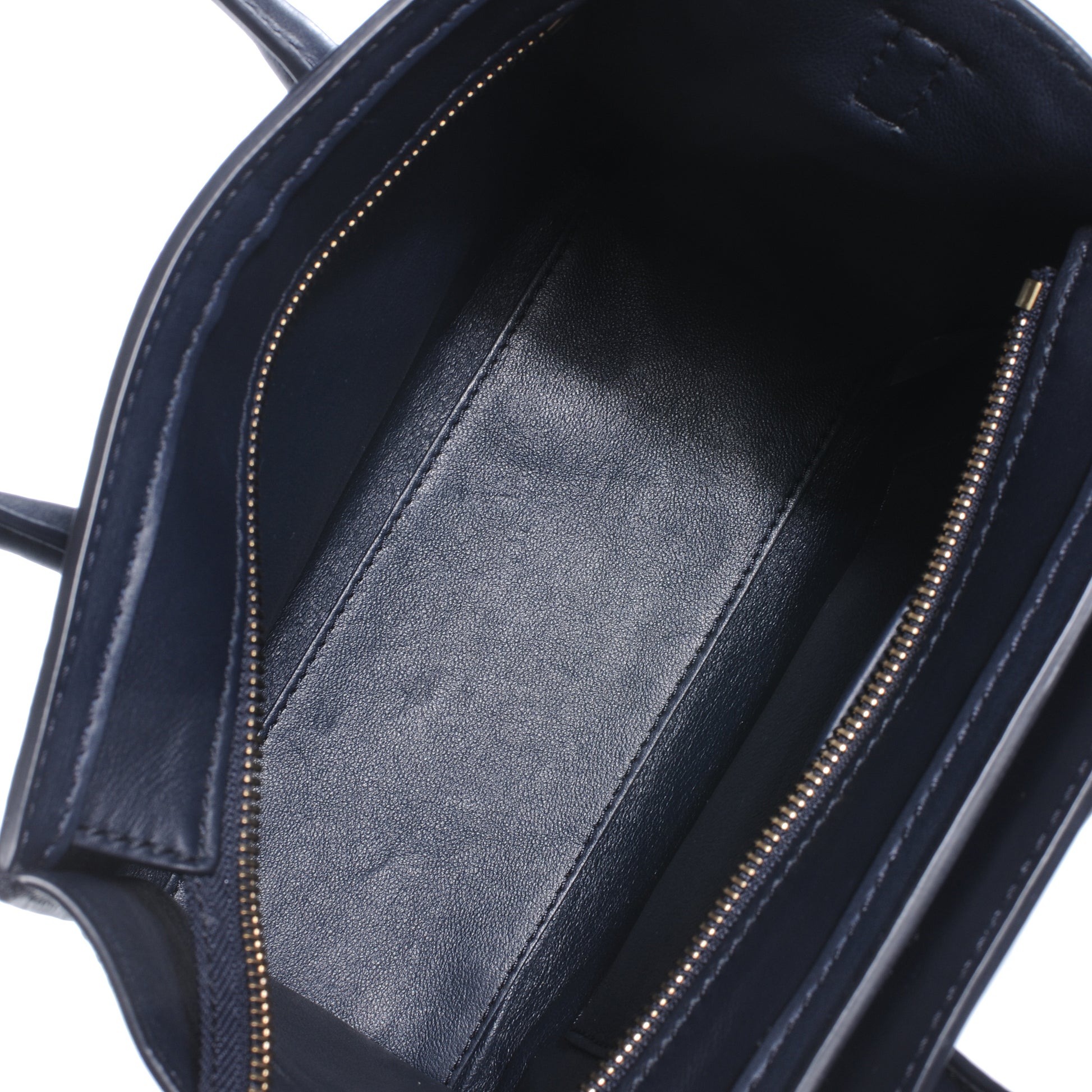 Celine Smooth Calfskin Nano Luggage Navy 7 of 9