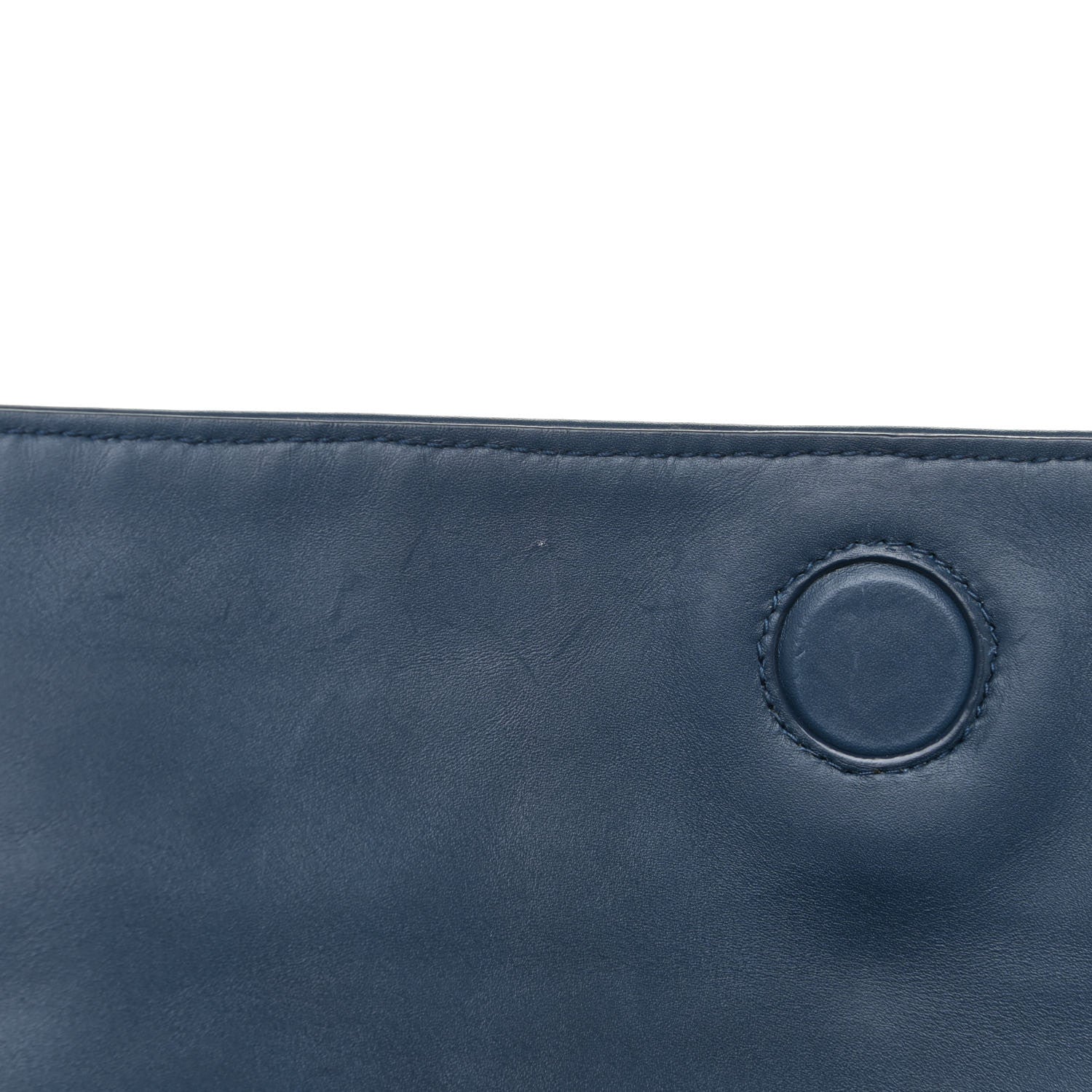 Bottega Veneta Nappa Intrecciato Flap Clutch Blue 12 of 16