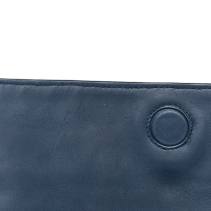 Bottega Veneta Nappa Intrecciato Flap Clutch Blue 12 of 16