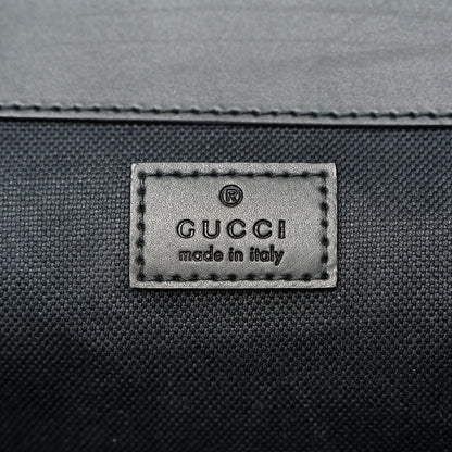 Gucci Soft GG Supreme Monogram Calfskin Web Double Buckle Backpack Black 6 of 10