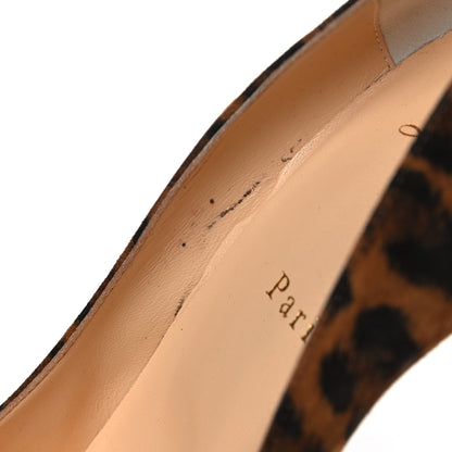 Christian Louboutin Veau Velours Pigalle Follies 100 Pumps 41 Leopard 8 of 14